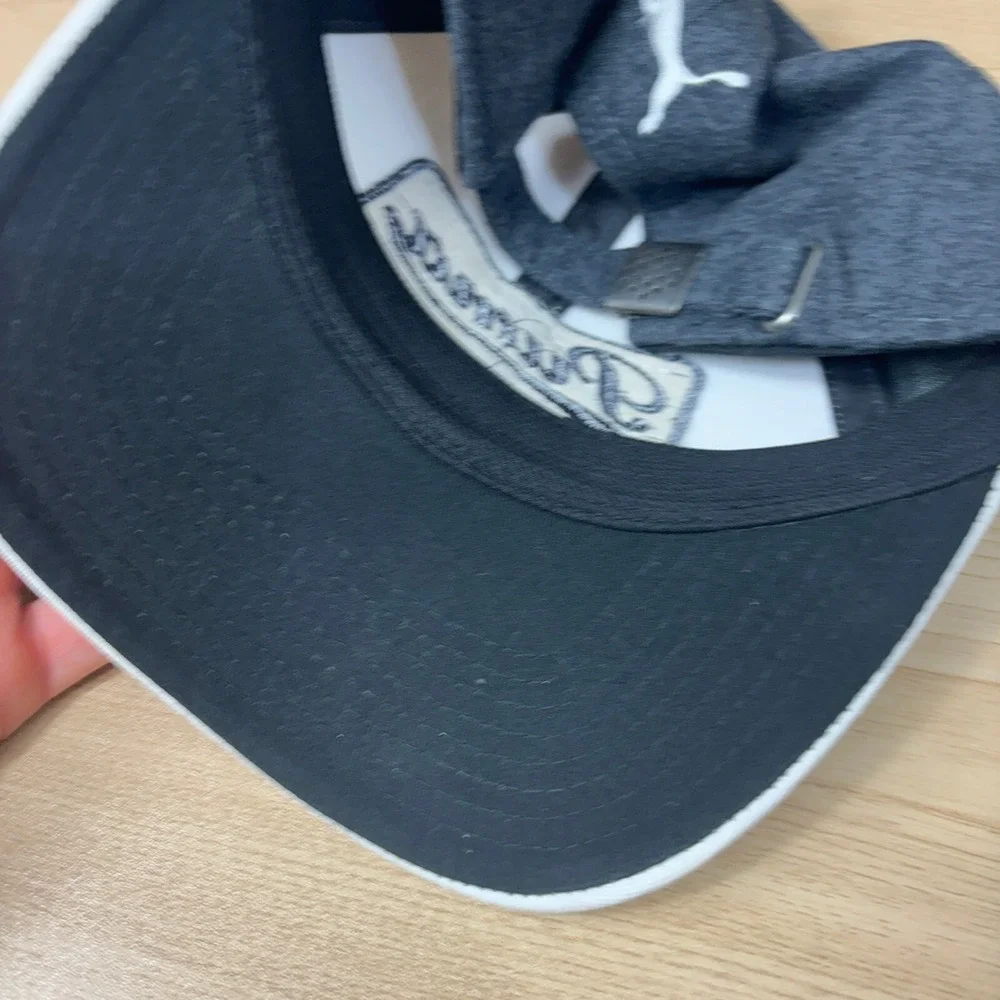 Puma Hat Cap Strap Back White Gray Golf Athletic Dry Cell Adjustable‎ Mens